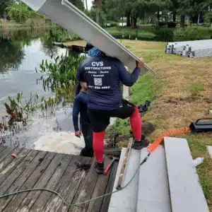 CVS Restorations Staff Building a Dock