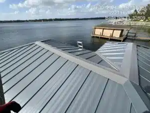 Dock metal roofing
