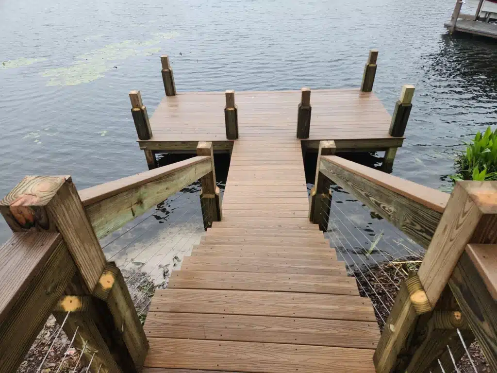 Wood and PVC Dock